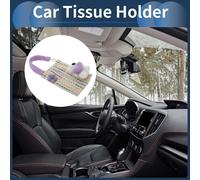 Porte-Mouchoirs Pour Voiture Organisateur De Boîte À Mouchoirs Motif Jacquard Petit Ours En Peluche 26x17x3cm Violet 1 Pc