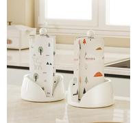 Porte-mouchoirs rotatif à 360 degrés en ABS et acier inoxydable pour comptoir de cuisine, conçu avec un mécanisme de traction fluide