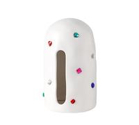 porte-mouchoirs Tissue Box Ceramic Side Opening Gemstone Home Living Room Office Desktop Organizer porte-boîte à mouchoirs(Blanc)