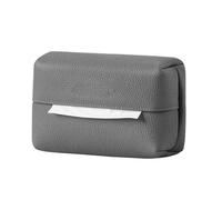 Porte Mouchoirs Voiture en Cuir Véritable pour Ford Mustang Mach-E Select EV/GT/Shelby GT500 2010-2025, Fixation Siège Auto avec Sangles Réglables Boîte à Mouchoirs,Grey
