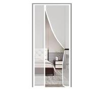 Porte Moustiquaire,155x215cmAdhéSif en Maille Rideau Automatique Anti Moustique, Facile à Installer Fermeture Rideau, sans Percer, Pour Fenêtre Couloirs Portes,Blanc