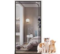 Porte Moustiquaire À Fermeture Éclair For Chat 130 Cm X 220 Cm Avec Fermeture Éclair, Résistante Aux Animaux Domestiques, Maille Renforcée, Portes Coulissantes Auto-scellantes For Portes, Chambre ( Co