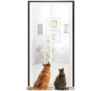 Porte Moustiquaire For Chat Personnalisée, Renforcée En Maille Résistante Aux Chats, Fermeture Éclair, Porte Moustiquaire Anti-animaux, Empêche Les Rideaux De Porte D'évasion Des Animaux Domestiques(1