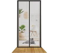 Porte Moustiquaire For Chat S'adapte À La Taille De La Porte 120 Cm X 220 Cm, Moustiquaire De Porte Renforcée À L'épreuve Des Animaux De Compagnie, Maille De Moustiquaire À Double Fermeture Éclair ( C