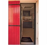 WERKA PRO Porte Moustiquaire Gris avec Enrouleur 140 x 225 cm - Profilés Aluminium Discrets - Tulle Fibre de Verre Noir - Ajustable et Facile à Installer