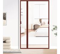 Porte moustiquaire magnétique avec ouverture latérale | Rideau en EVA à isolation thermique et coupe-vent | Couvercle de porte auto-scellant pour l'hiver | Design transparent pour un accès facile