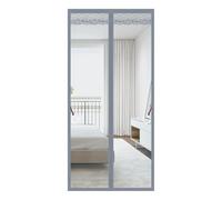 Porte Moustiquaire Magnétique Indéchirable Et Durable Rideau Anti Moustique Doté D'une Bande Velcro De 4 Cm Sur Le Dessus Sans Perçage Fermeture Automatique Pour Balcon(Grey,95 * 210cm)