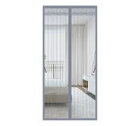 Porte Moustiquaire Magnétique Indéchirable Et Durable Rideau Anti Moustique Doté D'une Bande Velcro De 4 Cm Sur Le Dessus Sans Perçage Fermeture Automatique Pour Balcon(Grey stripes,120 * 200cm)