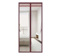 Porte Moustiquaire Magnétique Indéchirable Et Durable Rideau Anti Moustique Doté D'une Bande Velcro De 4 Cm Sur Le Dessus Sans Perçage Fermeture Automatique Pour Balcon(Brown,85 * 200cm)