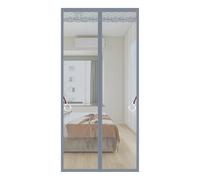 Porte Moustiquaire Magnétique Indéchirable Et Durable Rideau Anti Moustique Doté D'une Bande Velcro De 4 Cm Sur Le Dessus Sans Perçage Fermeture Automatique Pour Balcon(Fine grey stripes,85 * 220cm)