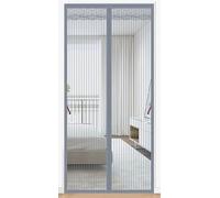 Porte moustiquaire magnétique - Protection contre les insectes avec aimants puissants et ruban adhésif magique facile à installer(Gray stripes,140X230CM)