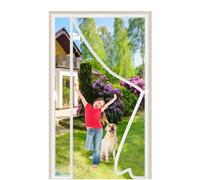 Porte Moustiquaire Magnétique Rideau 240x210cm Moustiquaires Magnétiques Anti-Moustiques pour Portes Adsorption Magnétique Pliable pour Enfants et Animaux Compagnie Blanc