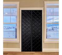 Porte moustiquaire magnétique Rideau, 95x250cm Isolation thermique Rideau de porte Fermeture automatique Garder le projet et les odeurs(Noir)