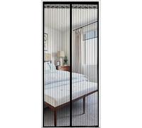 Porte moustiquaire magnétique robuste en fibre de verre, maille renforcée, fermeture automatique, cadre complet for portes françaises/fenêtres/doubles(C,85x220cm(33x87inch))