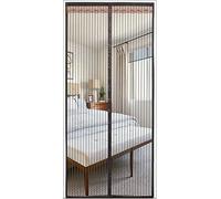 Porte moustiquaire magnétique robuste en fibre de verre, maille renforcée, fermeture automatique, cadre complet for portes françaises/fenêtres/doubles(B,80x200cm(31x79inch))