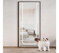 Porte moustiquaire pour chat, Moustiquaire autocollante à fermeture éclair for porte, barrière anti-insectes for animaux de compagnie, plusieurs tailles, blanc(90x220cm)