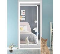Porte moustiquaire pour chat, Moustiquaire for chatière avec fermeture éclair et, blanche, plusieurs tailles(95x200cm)