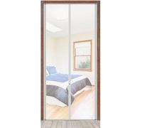 Porte moustiquaire pour chat, Porte moustiquaire renforcée for chat, argentée, plusieurs tailles, lot de 1, résistante aux animaux, avec fermeture éclair, sans perçage(90x210cm)