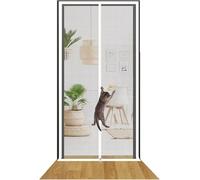 Porte Moustiquaire Renforcée For Chat Adaptée Aux Dimensions De Porte 90 X 220 Cm, Porte Moustiquaire Robuste Avec Fermeture Éclair, Empêche Les Chiens Et Les Chats De Quitter La Maison(80x210cm)