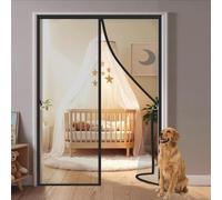 Porte Moustiquaire Sans Danger For Animaux De Compagnie, For Chat For Empêcher Les Chats Courir, Rideau Anti-mouches Protection Contre Insectes(Black,85x200cm)