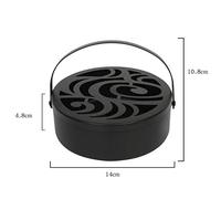 Porte-Moustique de Fer à Moustique en Fer à Bobine de Moustique Creux Encens Rond avec la Poignée, il Est autorisé à Enfermer Le Support de Bobine de Moustique de Fer (98)