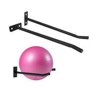 Porte Murale D'entraînement - Porte À Billes De Yoga Monté Sur Mur, Racks En Acier Noir | Organisateur Mural Solide Avec Vis De Montage, Accessoire De Gymnastique Pour Garage De