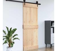 Porte NARVIK en bois de pin massif naturel 100 x 210 cm pour intérieur, porte battante moderne avec isolation phonique et thermique, idéale pour séparation chambre, entrée, garage, placard