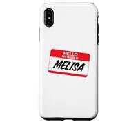Porte-nom Classique Hello My Name is Melisa Coque pour iPhone XS Max