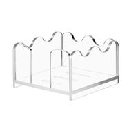 Porte-notes adhésif mignon - Organiseur de bloc-notes en forme de vague | Support compact pour bloc-notes, distributeur de notes adhésives ondulées transparentes pour chambre à coucher, bureau
