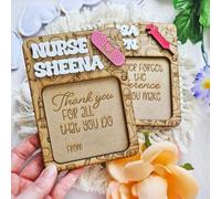 Porte-notes adhésif personnalisé pour infirmière, organiseur de bureau post-it, support de notes adhésives en bois gravé ou personnalisé, cadeau de semaine d'infirmière