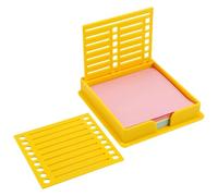 Porte-notes adhésifs avec distributeur polyvalent et modèles de pochoirs, pratique pour les fournitures de bureau, utilisation quotidienne, personnalisation des espaces de travail