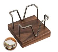 Porte-notes autocollant en bois de noyer, 9,4 x 9,4 cm, distributeur de notes et accessoires de bureau pour l'école