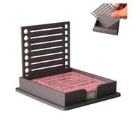 Porte-notes Avec Pochoir, Boîte De Rangement Pour Blocs-notes 7.6 * 7.6cm, Gabarit De Notes Avec Fentes Astucieuses, Pour Organiser Les Notes Et Dessiner Des Soulignés (Black)