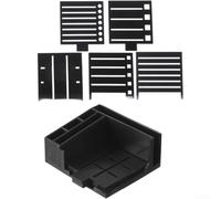 Porte-notes et bloc-notes, boîte de rangement de bureau avec fente pour stylo, distributeur pour blocs de 3 x 3, 4 x 4, petit récipient en plastique pour fournitures de bureau bien rangées