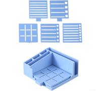 Porte-notes et bloc-notes, boîte de rangement de bureau avec fente pour stylo, distributeur pour blocs de 3 x 3, 4 x 4, petit récipient en plastique pour fournitures de bureau bien rangées