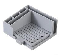 Porte-notes et bloc-notes, boîte de rangement de bureau avec fente pour stylo, distributeur pour blocs de 3 x 3, 4 x 4, petit récipient en plastique pour fournitures de bureau bien rangées