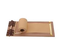 Porte-notes Mural Rétro en Bois et Cuir, avec Stylo | Papier à Notes Rechargeable, Support Suspendu, pour Messages et Croquis, Décor Rustique, Maison et École