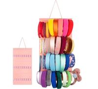 Porte-nœud bandeau pour fille - Organisateur de cheveux en feutre multi-grille, récipient élastique, pratique et crochet | Asile, arme