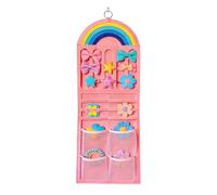 Porte-Nœuds - Poches Multicolores à Accrocher au Mur,Range Accessoires Cheveux Portant,Pour Serre-têtes Bijoux Lunettes de Soleil et Accessoires de Coiffure