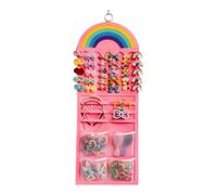Porte-Nœuds Sacs Muraux Avec Poche En Mesh | Range Accessoires Cheveux Portant pour Bandeau, Bijoux, Scrunchies, Lunettes de , Porte de Placard, Chambre, Chambre de Bébé