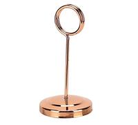 Porte-numéro de table en acier inoxydable |Robuste et résistant à la décoloration - Résistant pour restaurant/hôtel/mariage |Clip photo léger avec un design d'anneau élégant (Rose Gold)