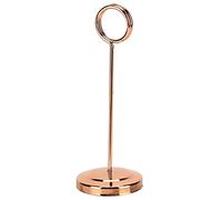 Porte-numéro de table en acier inoxydable |Robuste et résistant à la décoloration - Résistant pour restaurant/hôtel/mariage |Clip photo léger avec un design d'anneau élégant (Rose Gold)