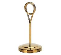 Porte-numéro de table en acier inoxydable |Robuste et résistant à la décoloration - Résistant pour restaurant/hôtel/mariage |Clip photo léger avec un design d'anneau élégant (Gold)