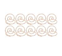 Porte-numéro de table support de carte mignon rond en métal pinces à photos de bureau pinces à notes pour mariage banquet fête bureau décor fer matériel 5x5 cm 10 pièces (Or rose)