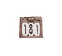 Porte-numéro équitation PVC avec épingle de sureté Kentucky 3 numéros Marron TU