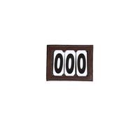Porte-numéro équitation PVC scratch Kentucky 3 numéros Marron TU