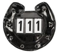 Porte-numéro équitation QHP Horseshoe Noir TU