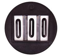Porte-numéro équitation rond cuir BR Equitation Noir 11 cm