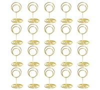 Porte-Numéros de Table,20 pcs Porte-Cartes Supports Porte-Noms de Table Photo Menu Clip porte photo pince,pour Décoration de Table Mariage Fête Bureau(Ronde)