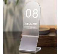 Porte-numéros de table en forme de tente, Tentes numérotées double face(Clear,41-50)